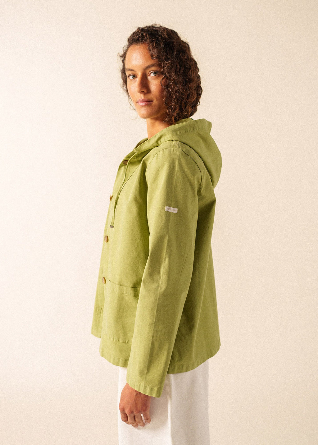 Saint James AURA Hooded Cotton Canvas Jacket (SAGE OLIVE)