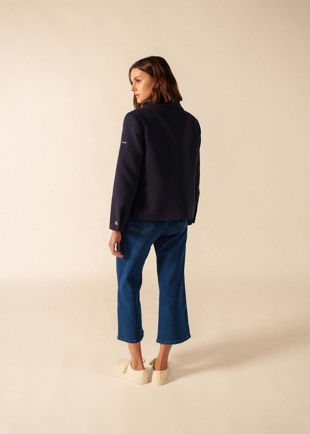 Saint James St Cathy cotton canvas peacoat (NAVY)