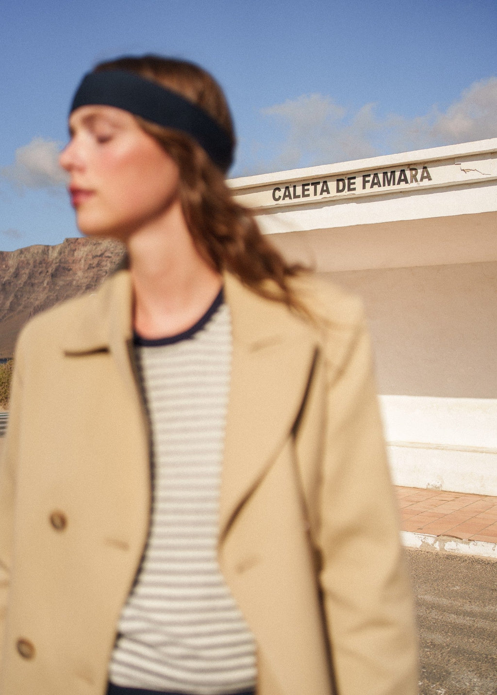 Saint James St Cathy cotton canvas peacoat (BEIGE)
