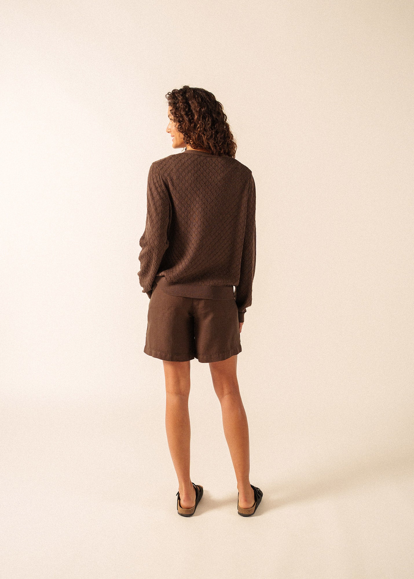 Saint James BRAGA Wool & Silk Knit Cardigan (CHOCOLATE)