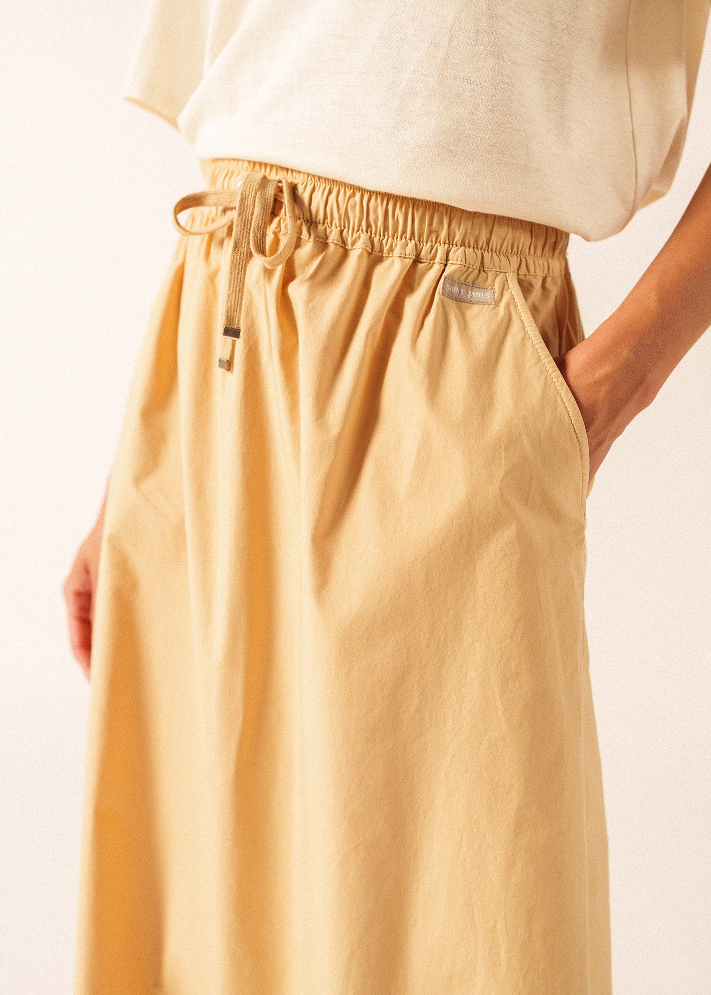 Saint James ALBANE Cotton Drawstring Skirt (SAIL CANVAS)