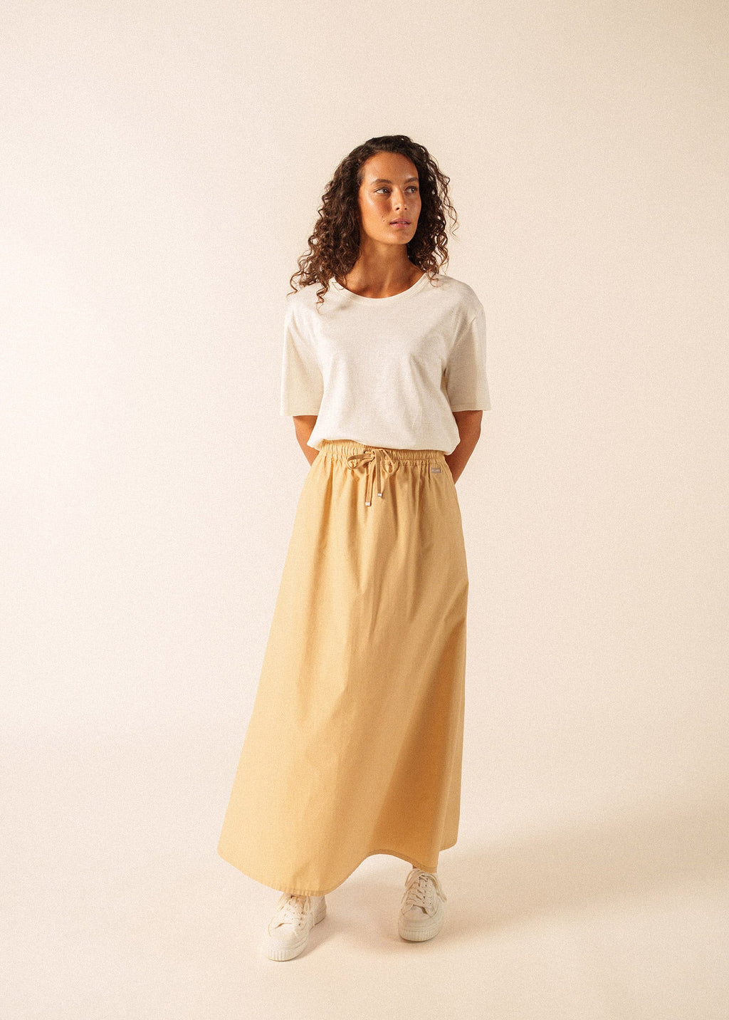 Saint James ALBANE Cotton Drawstring Skirt (SAIL CANVAS)