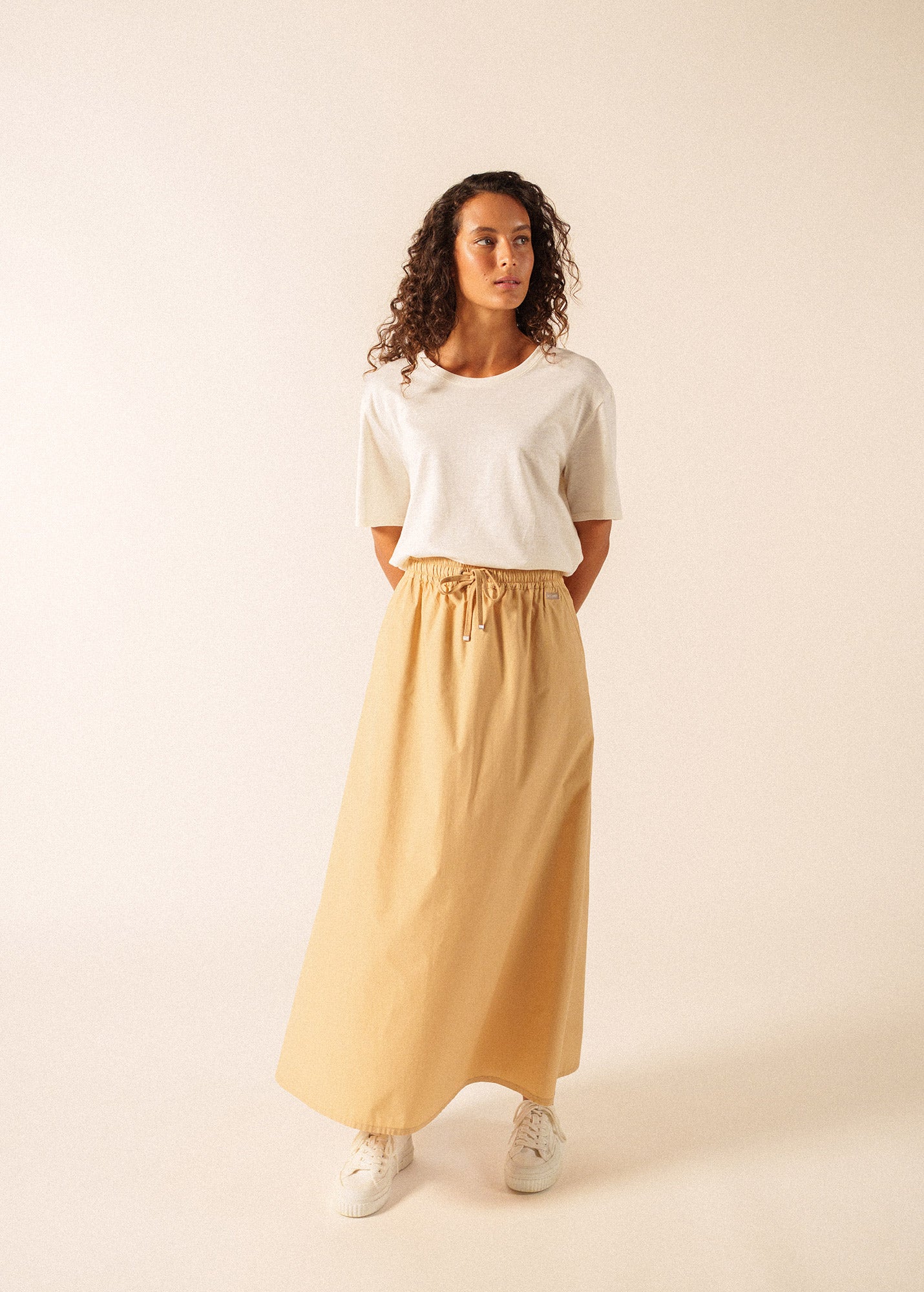 Saint James ALBANE Cotton Drawstring Skirt (SAIL CANVAS)