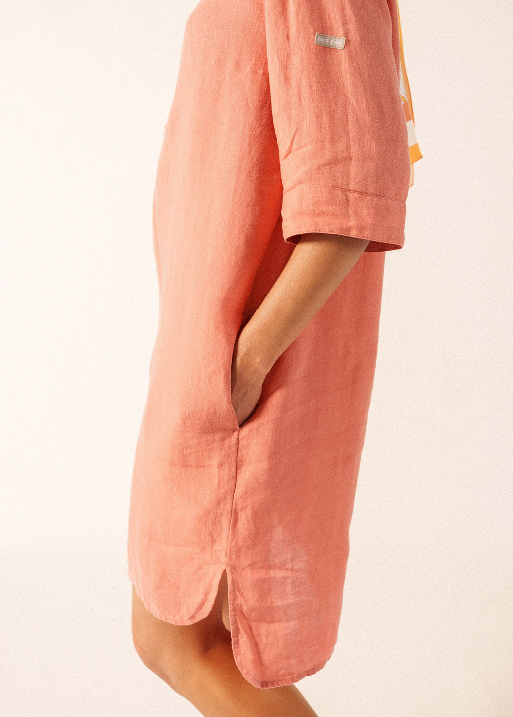 Saint James LEONIE Linen Shirt Dress (CLAY)