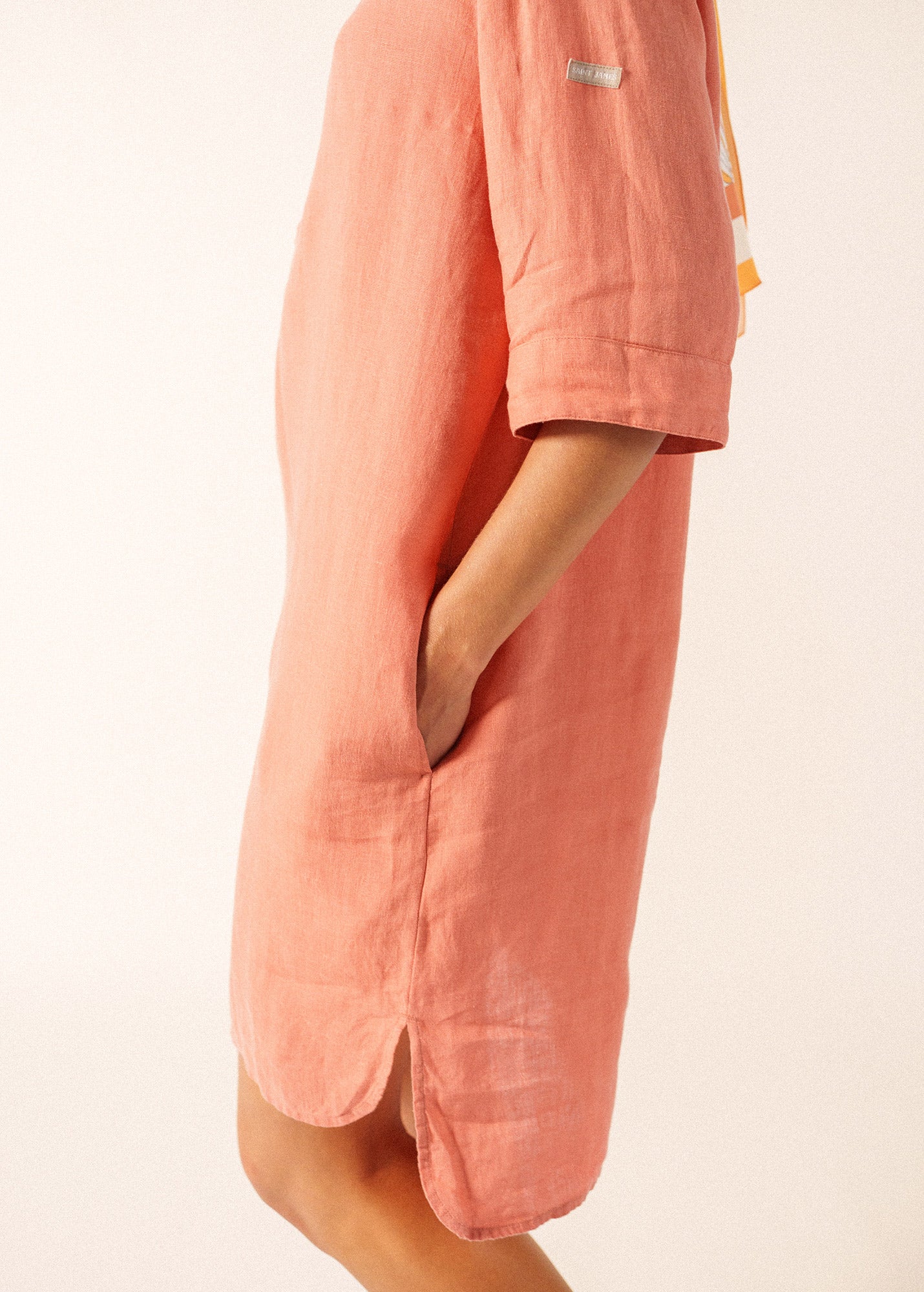 Saint James LEONIE Linen Shirt Dress (CLAY)
