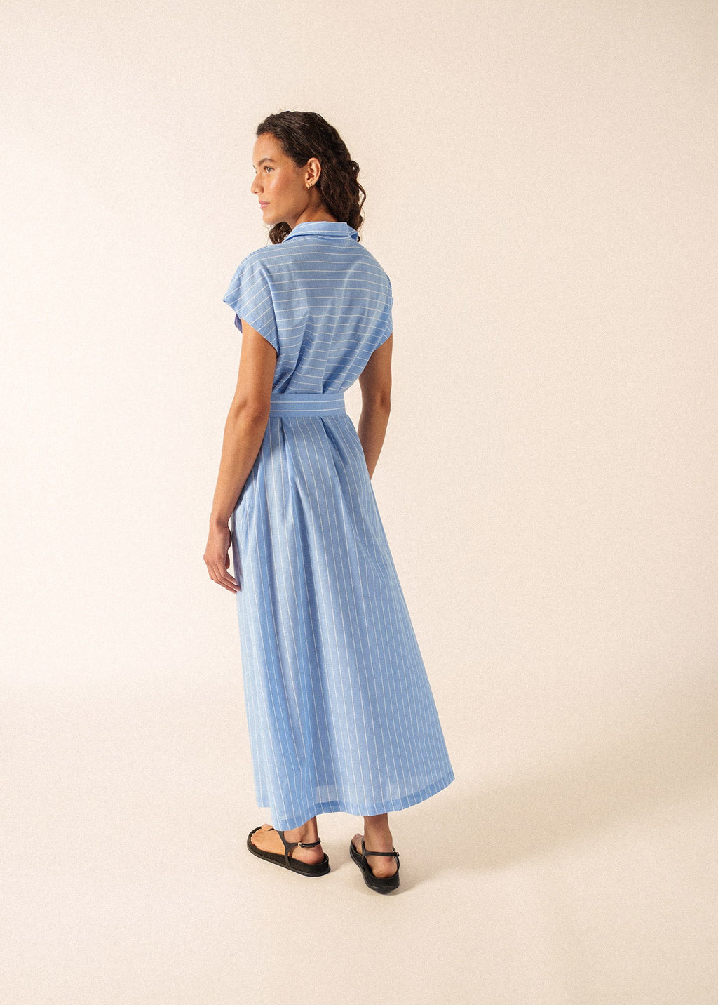 Saint James MAELYS Striped Maxi Dress (BLUE / WHITE)