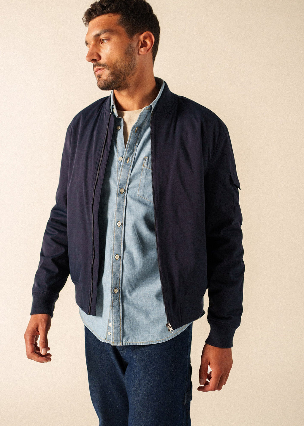 Saint James St Dario bomber jacket (NAVY)