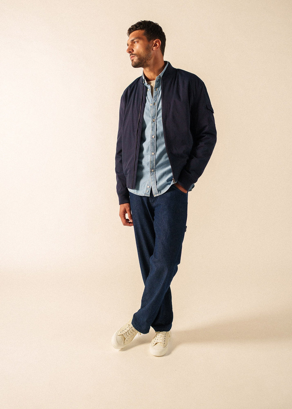 Saint James St Dario bomber jacket (NAVY)