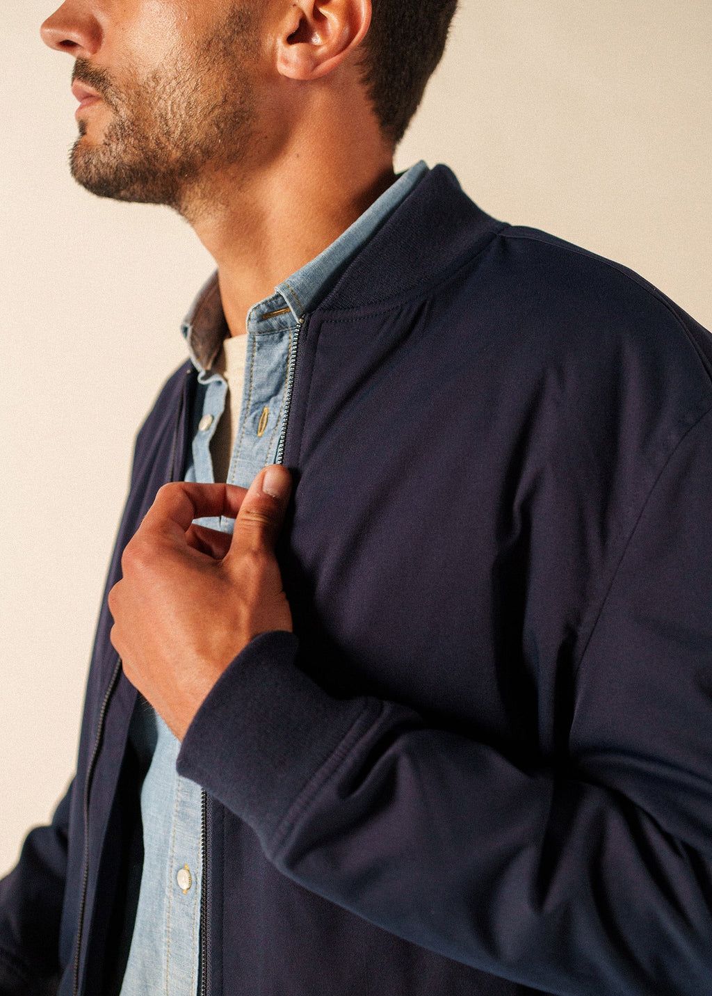 Saint James St Dario bomber jacket (NAVY)