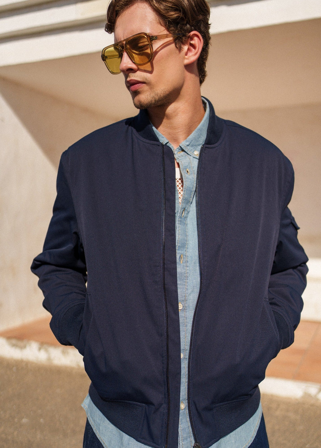 Saint James St Dario bomber jacket (NAVY)