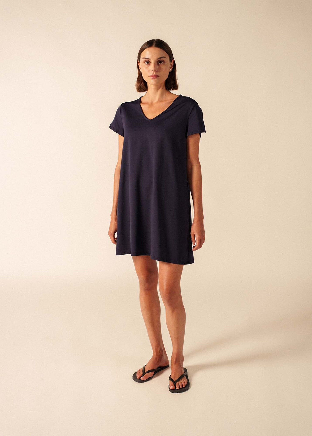 Saint James VICQ shift dress (NAVY)
