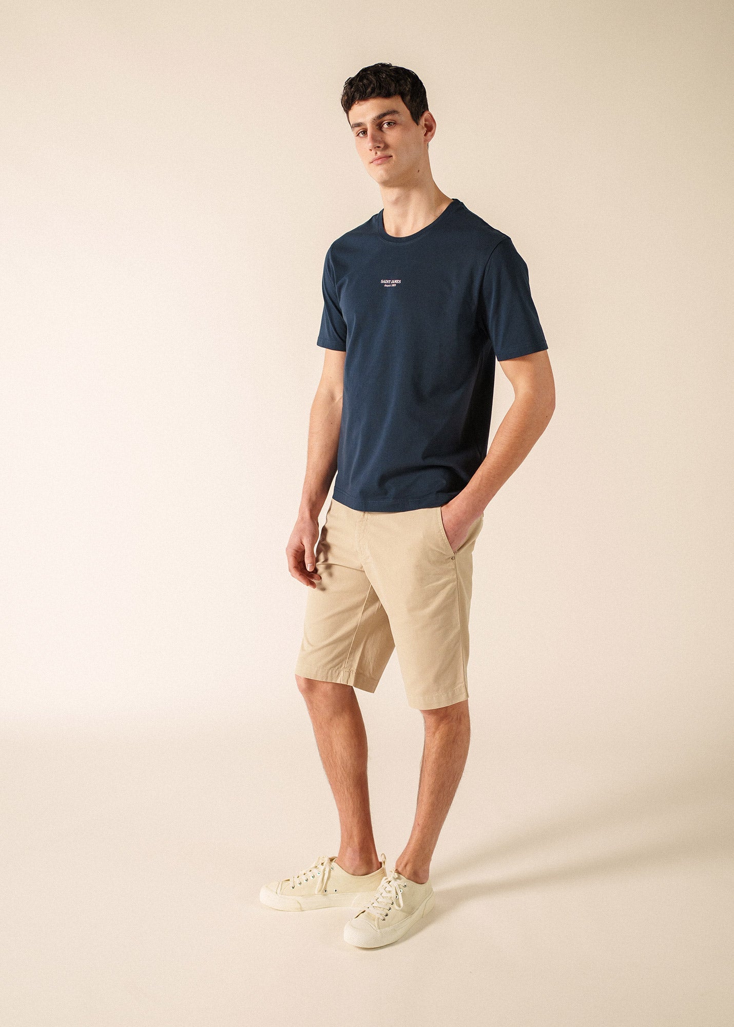 Saint James ARSENE Cotton T-Shirt (NAVY)