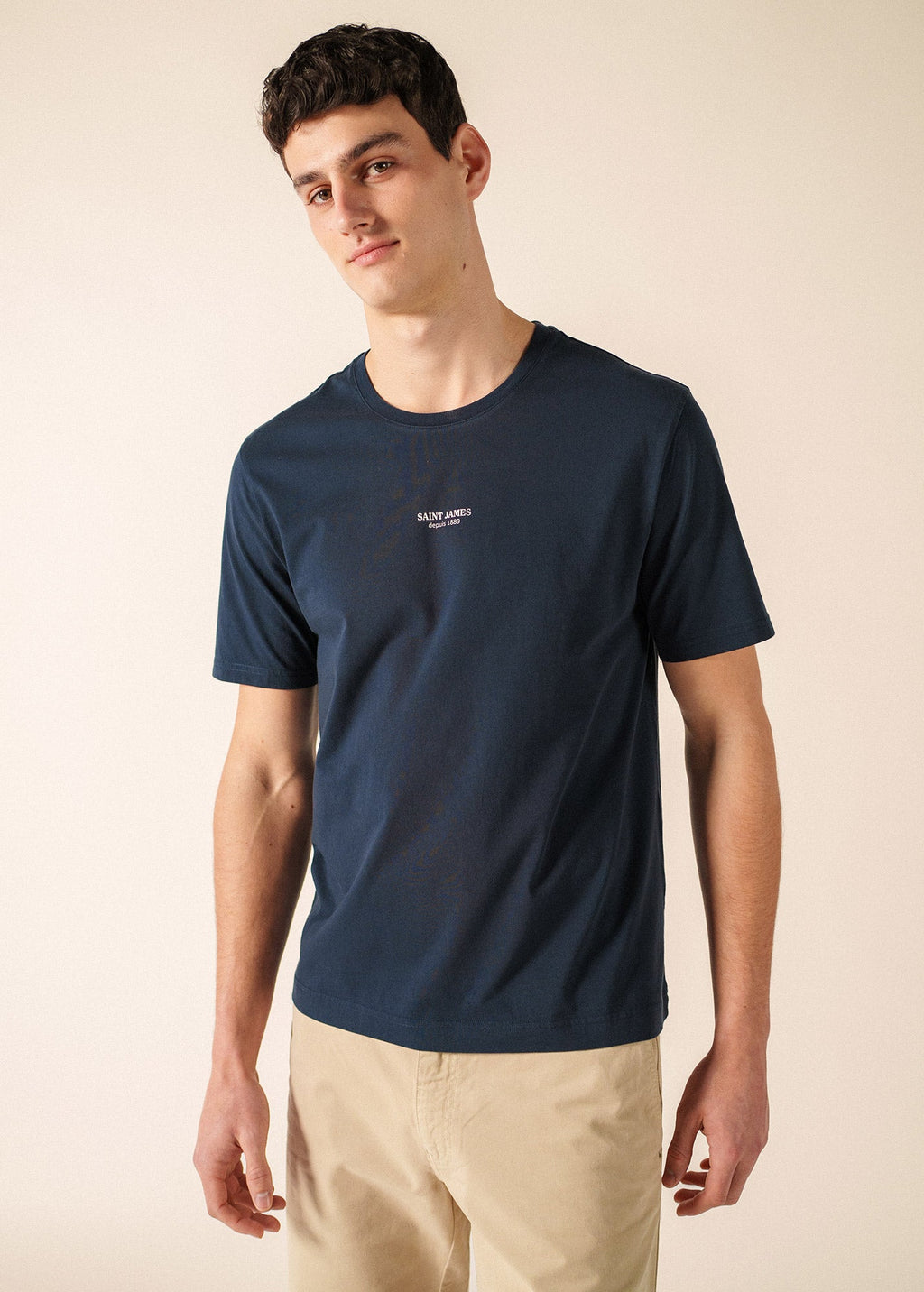 Saint James ARSENE Cotton T-Shirt (NAVY)