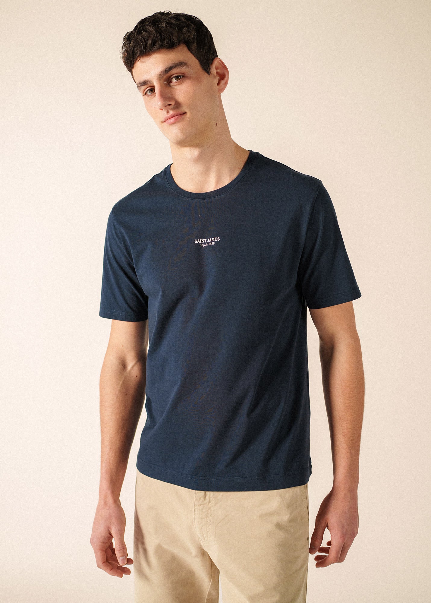 Saint James ARSENE Cotton T-Shirt (NAVY)
