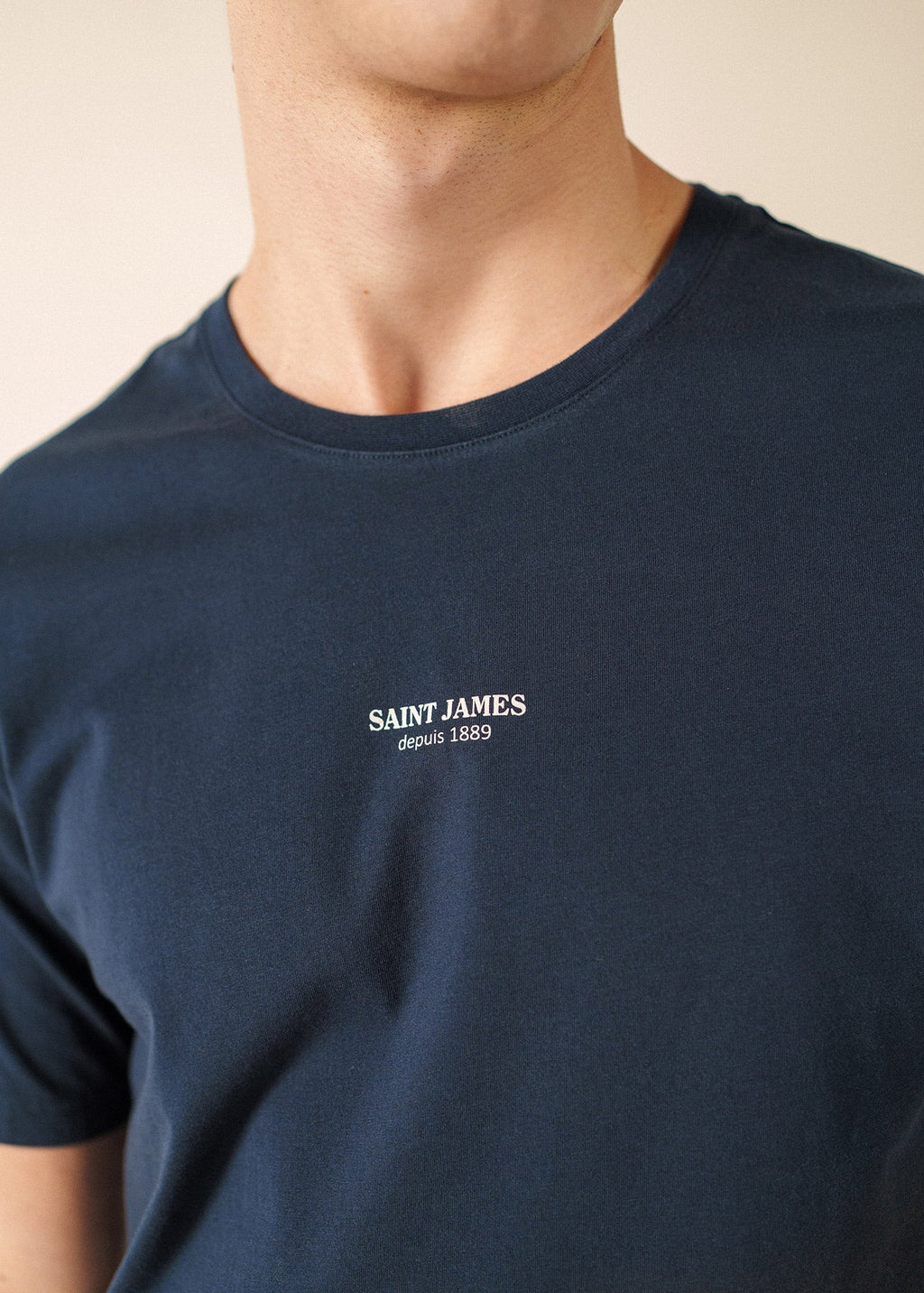 Saint James ARSENE Cotton T-Shirt (NAVY)