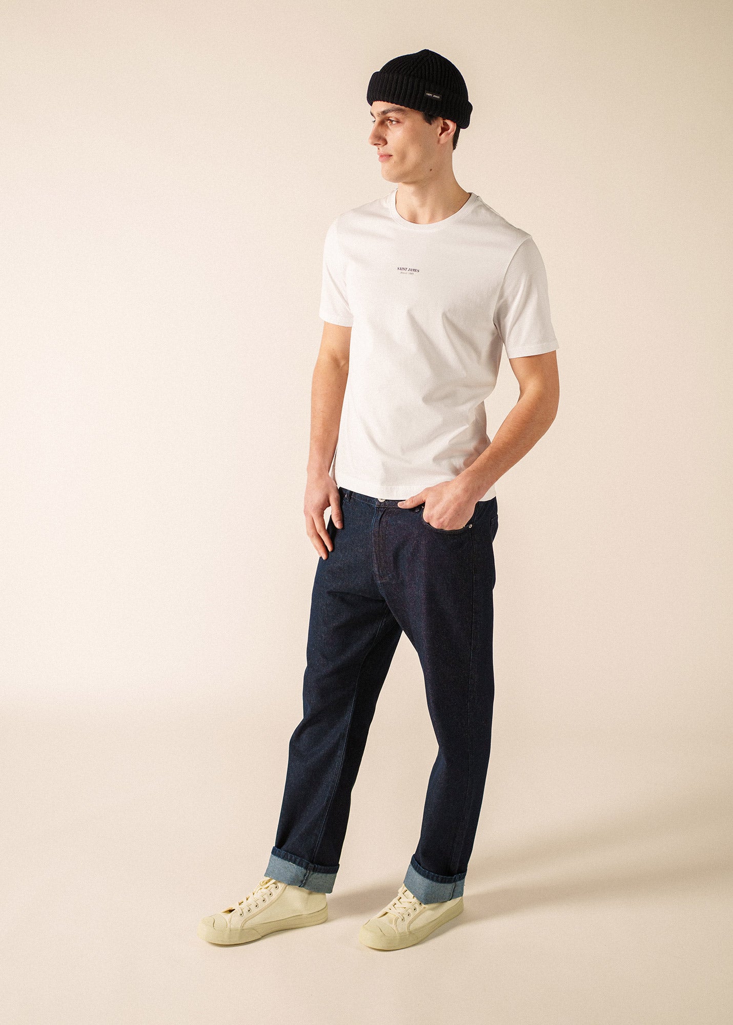 Saint James ARSENE Cotton T-Shirt (WHITE)