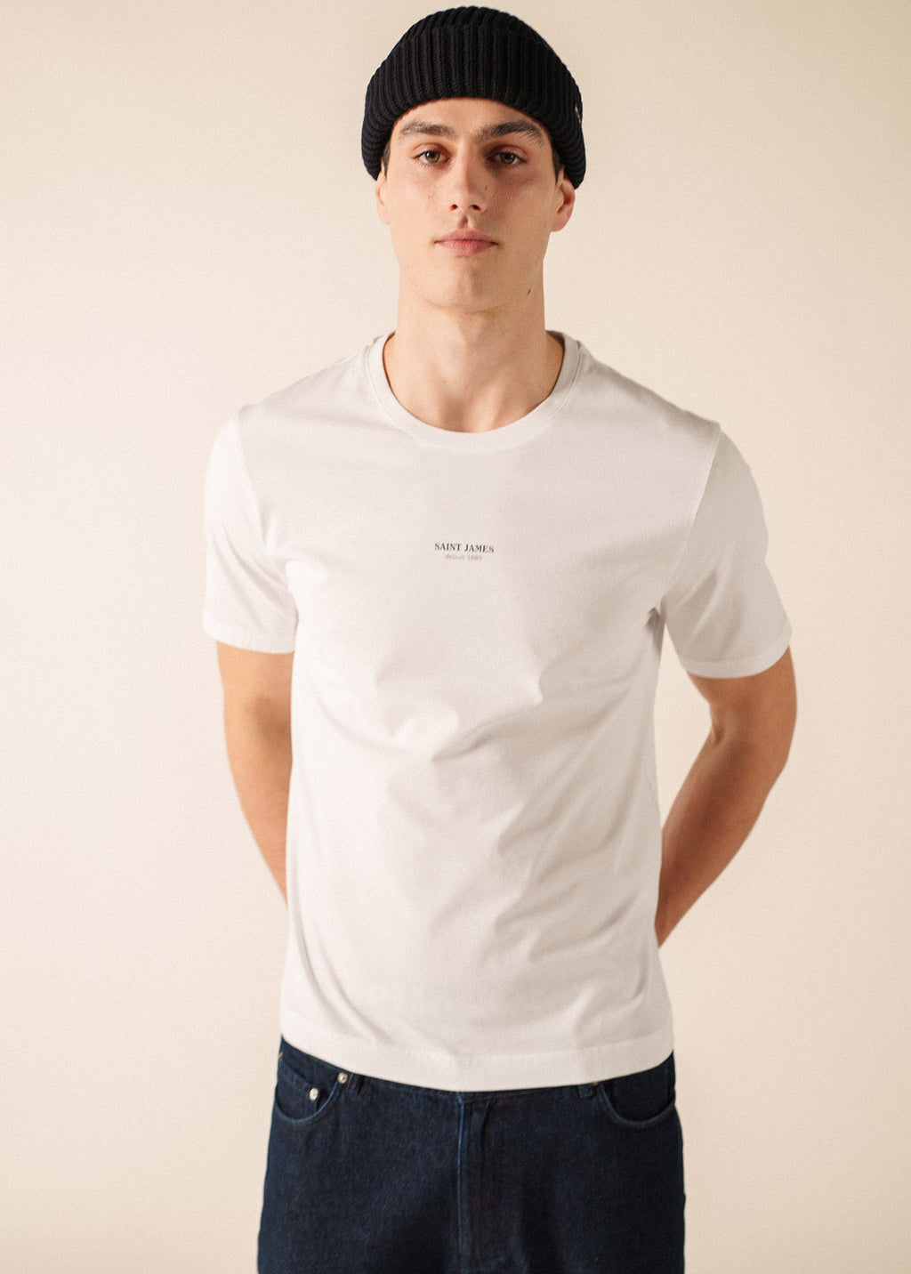 Saint James ARSENE Cotton T-Shirt (WHITE)