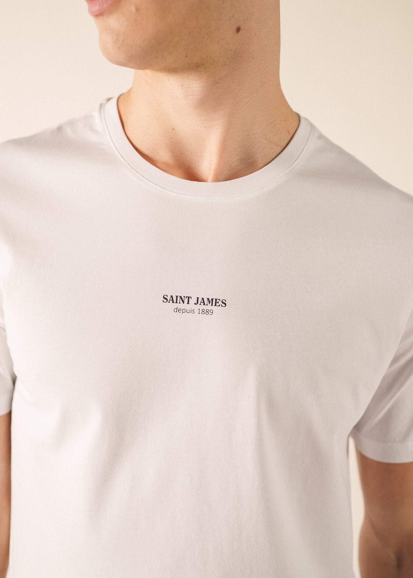 Saint James ARSENE Cotton T-Shirt (WHITE)