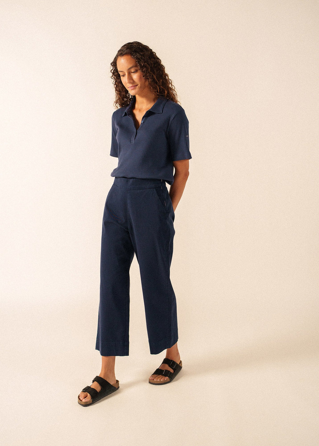 Saint James ROMY Knit Polo  (NAVY)