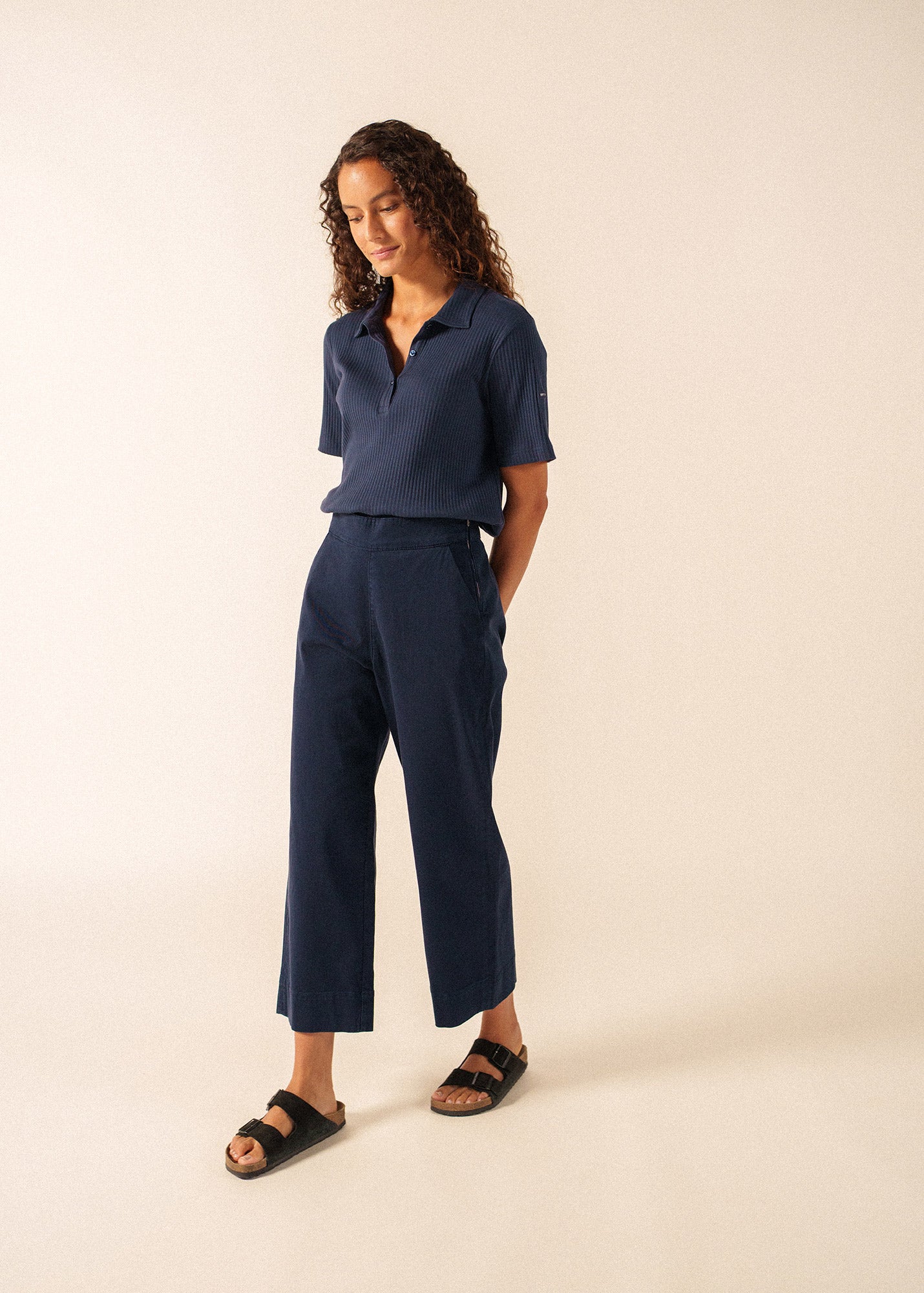Saint James ROMY Knit Polo  (NAVY)