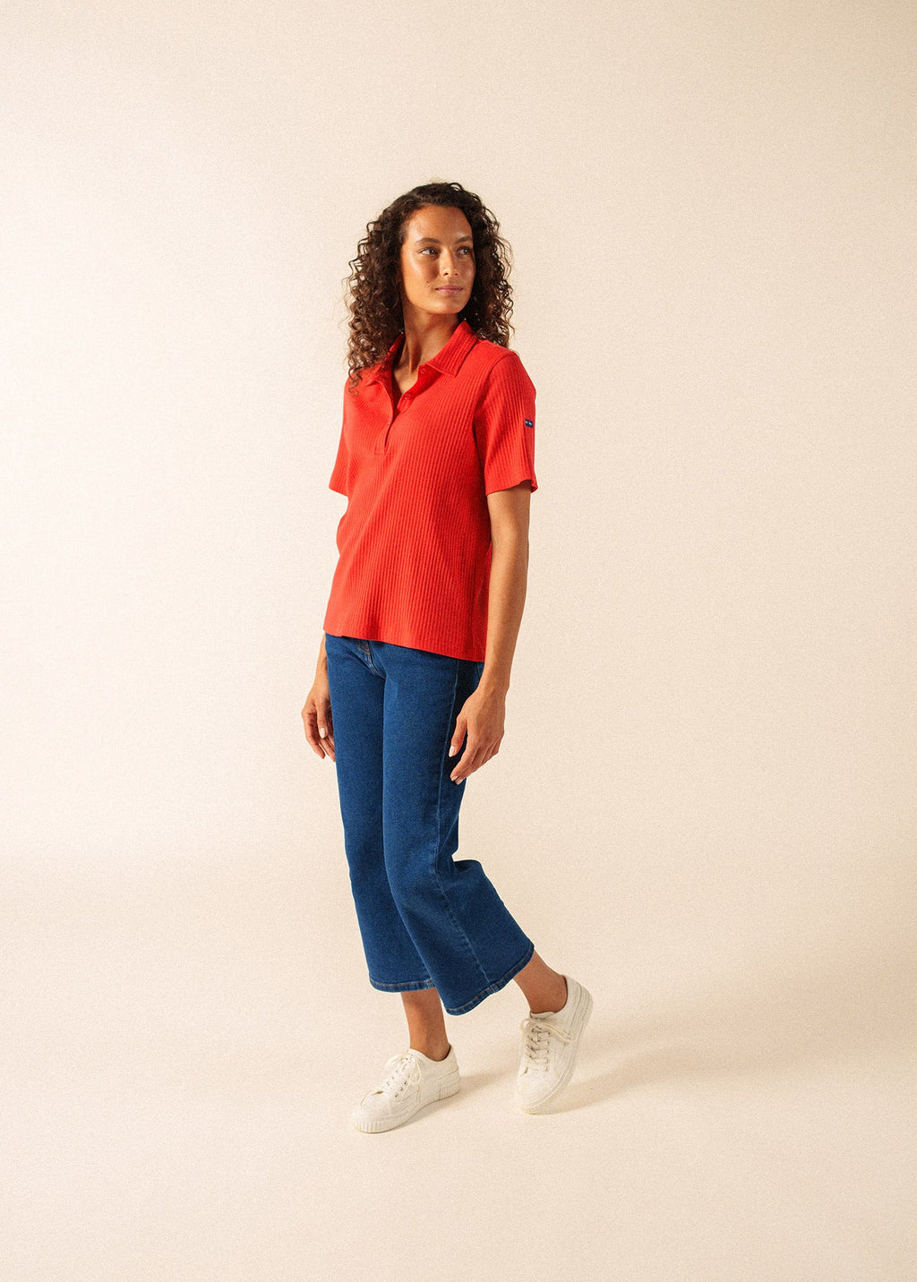 Saint James ROMY Knit Polo  (POPPY RED)