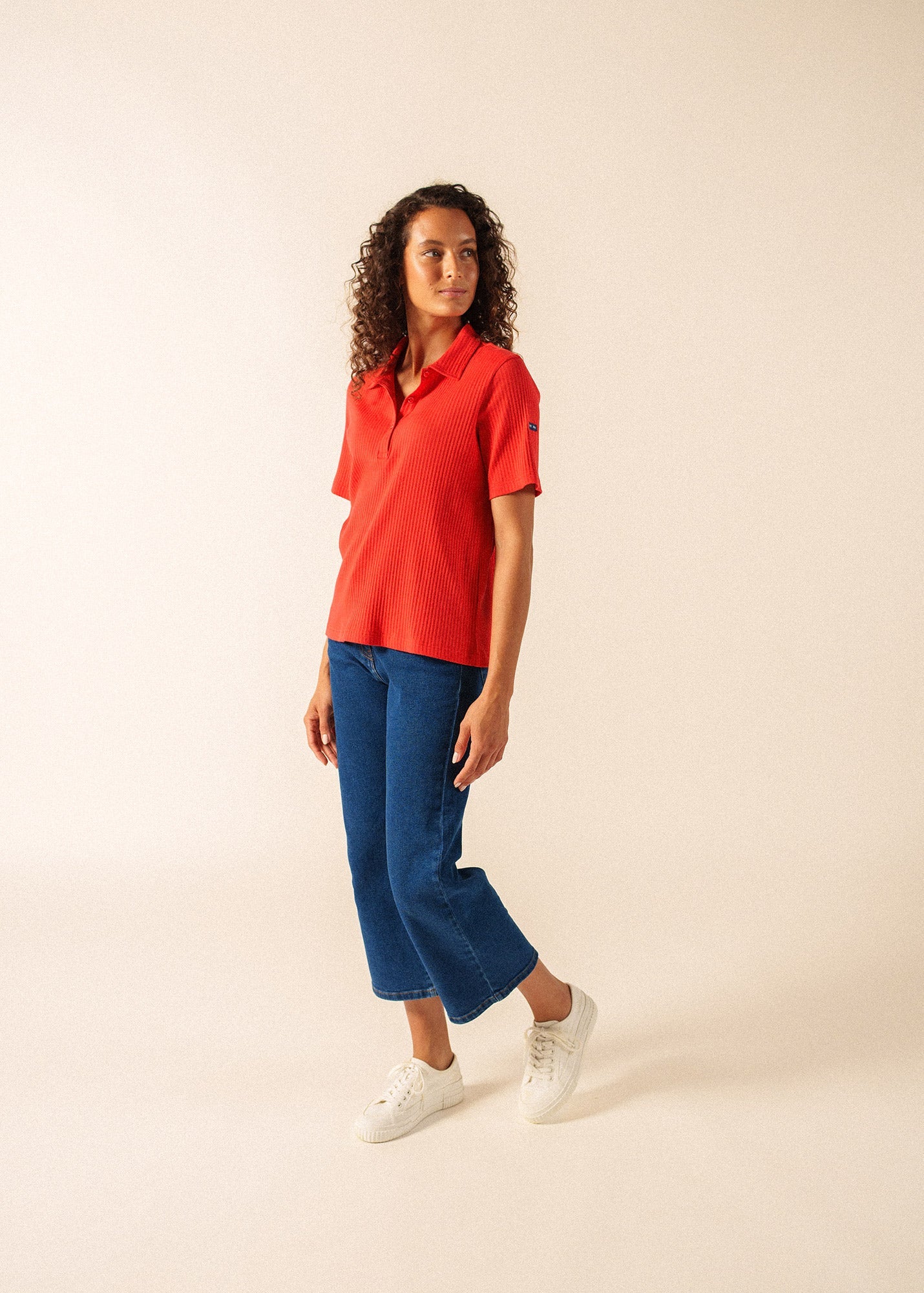 Saint James ROMY Knit Polo  (POPPY RED)