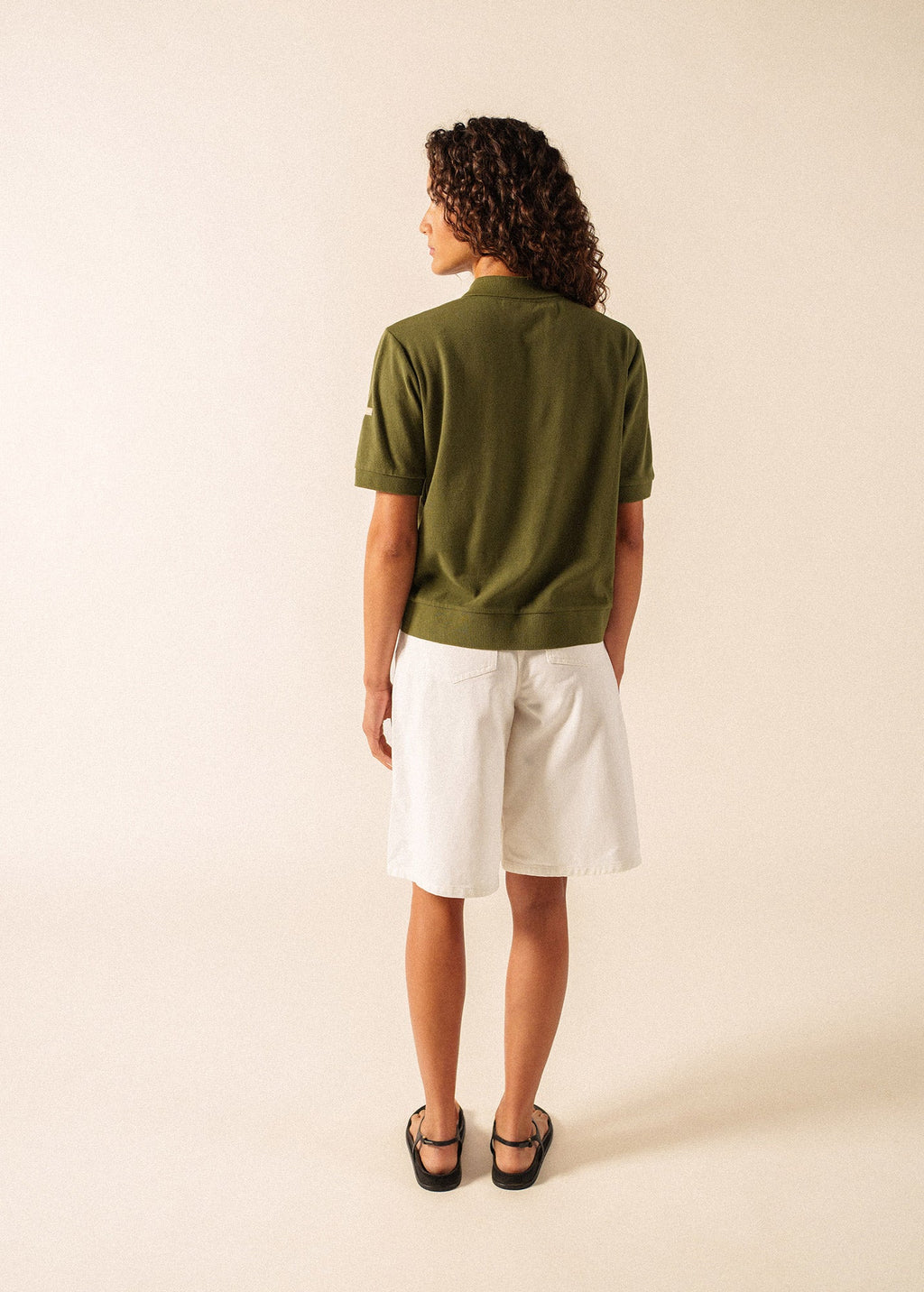 Saint James CAROLA Knit Polo Shirt (ARMY GREEN)