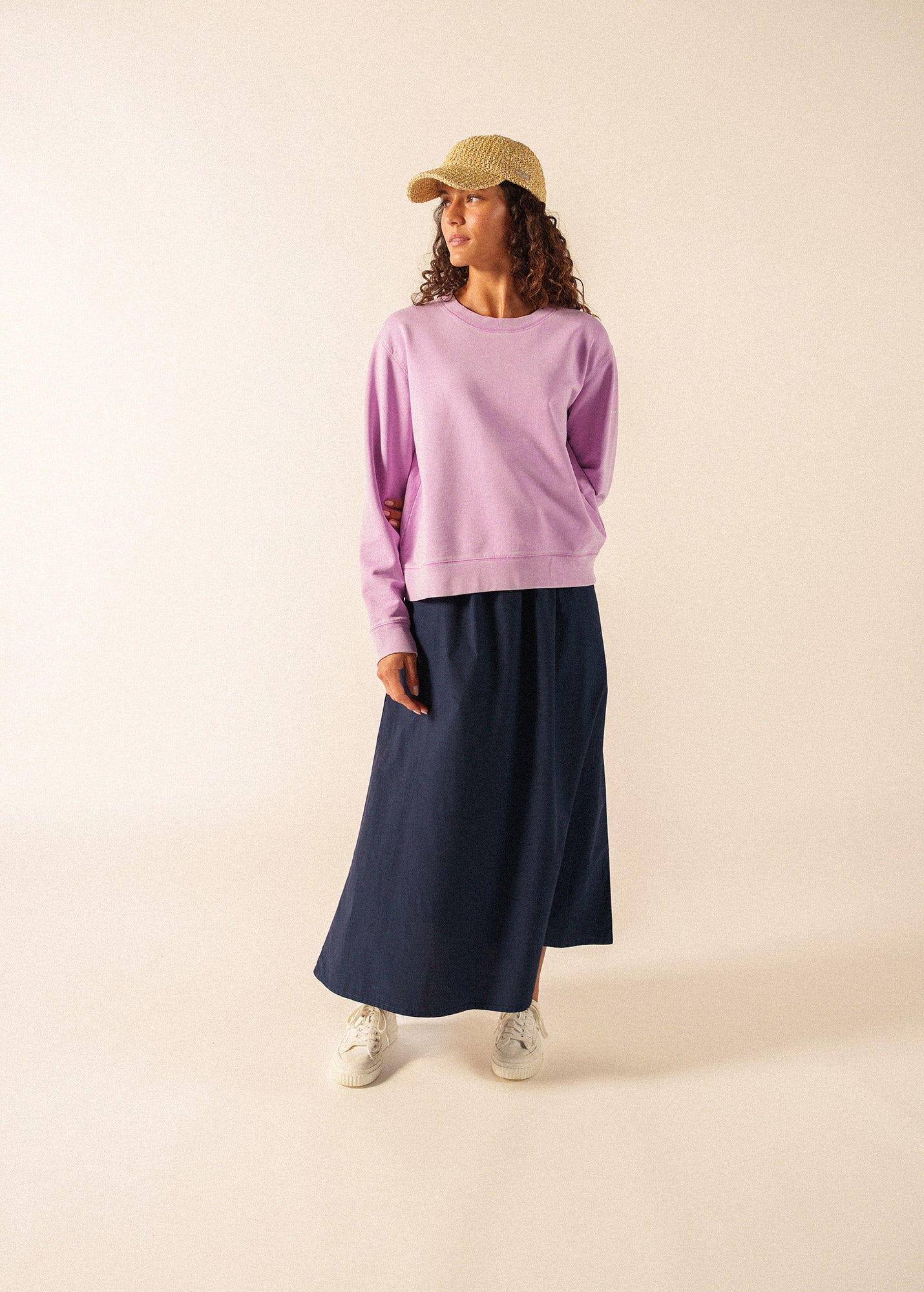 Saint James LISE Cotton Sweatshirt (TEA ROSE PINK)