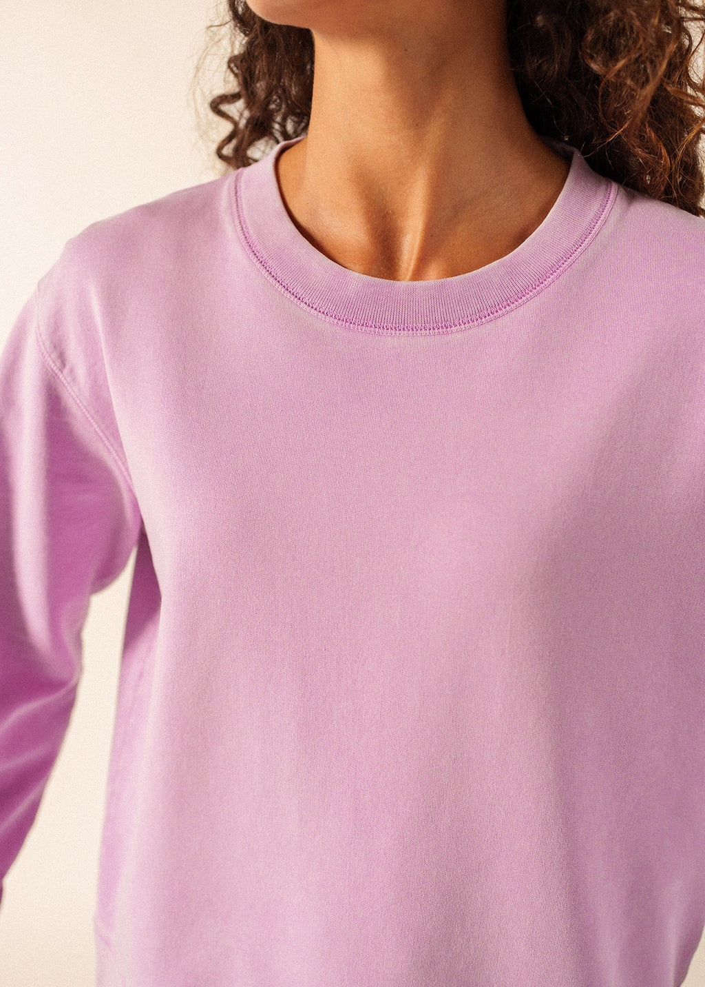 Saint James LISE Cotton Sweatshirt (TEA ROSE PINK)