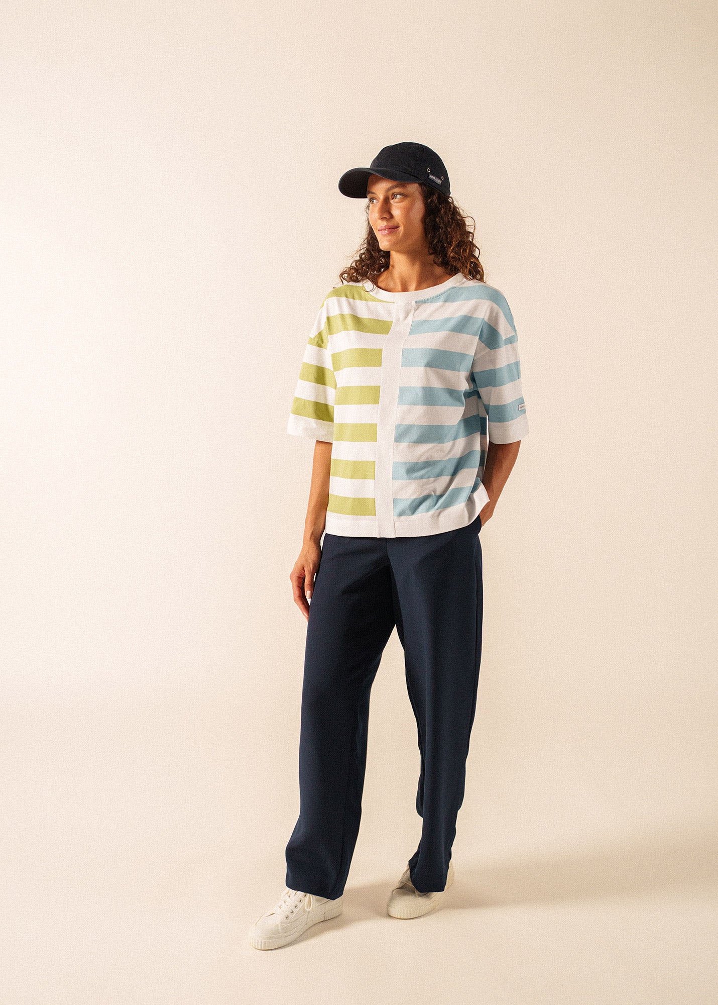 Saint James ESTELLE Graphic Striped T-Shirt (ACCALMIE)