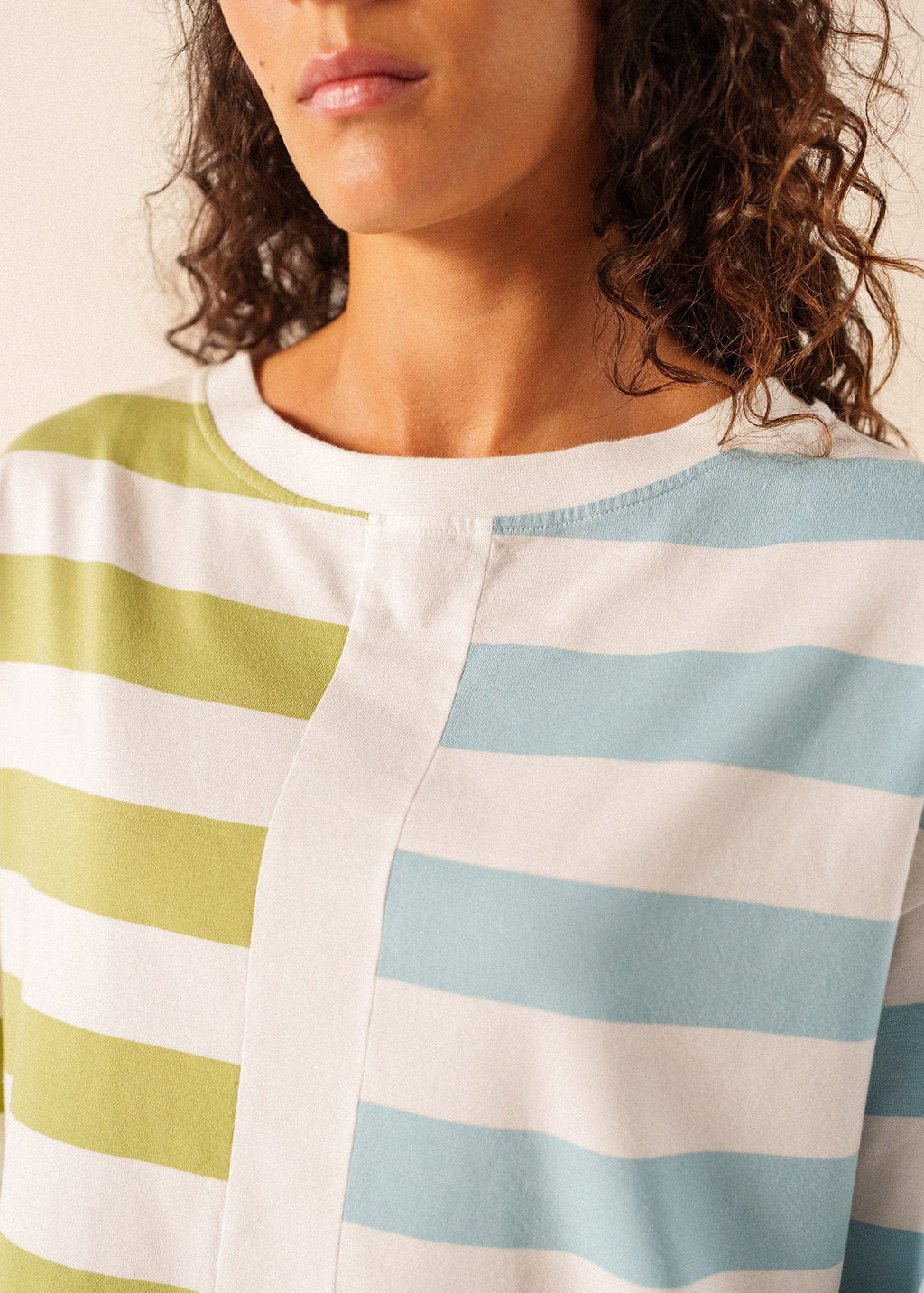 Saint James ESTELLE Graphic Striped T-Shirt (ACCALMIE)