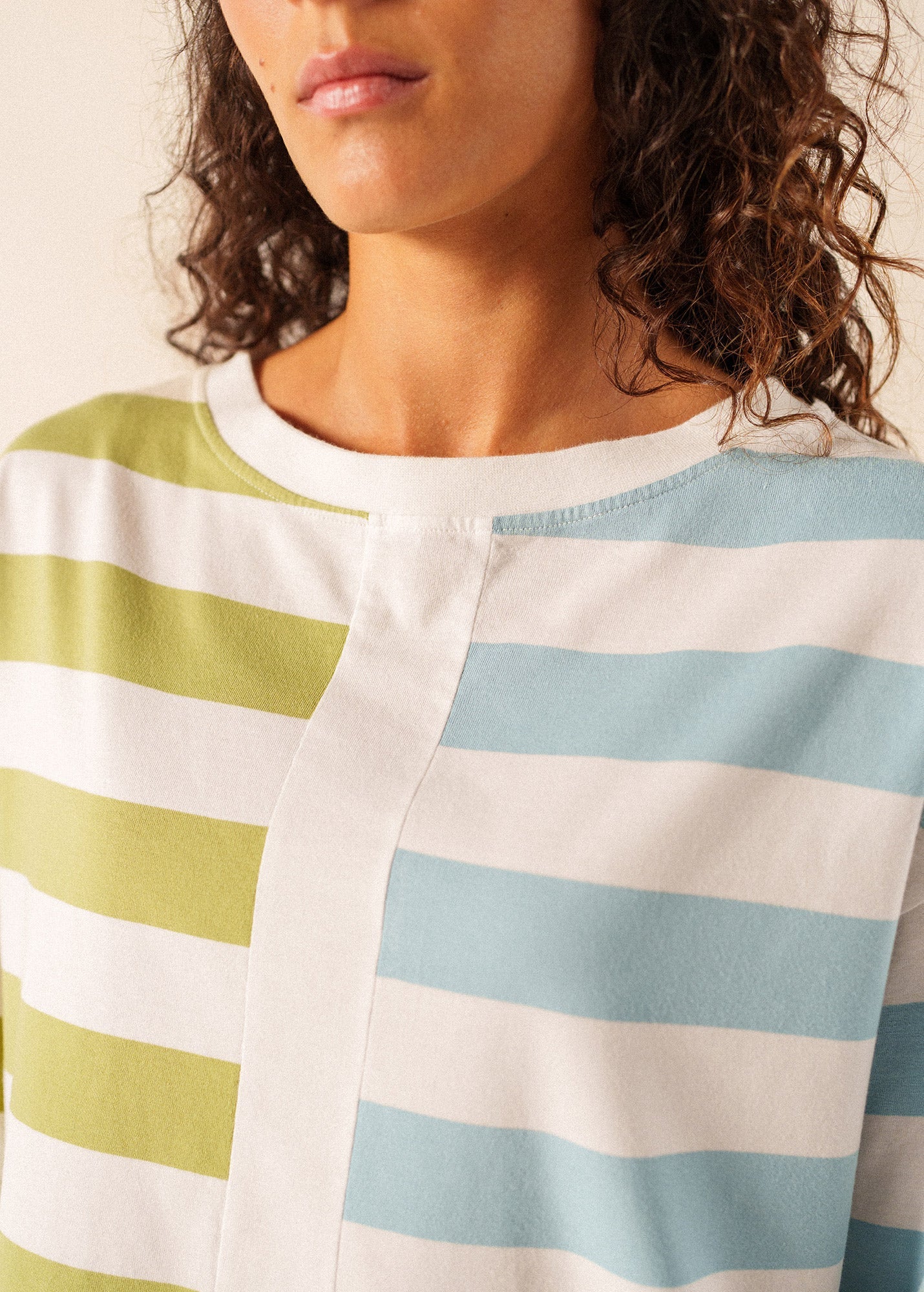 Saint James ESTELLE Graphic Striped T-Shirt (ACCALMIE)