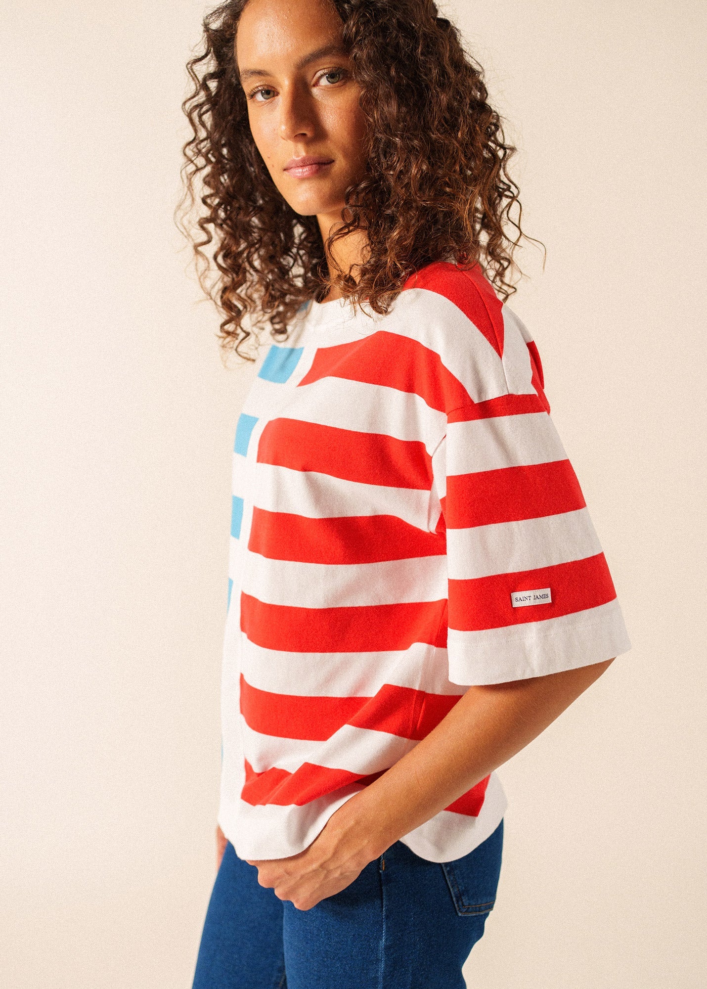 Saint James ESTELLE Graphic Striped T-Shirt (PLAY)