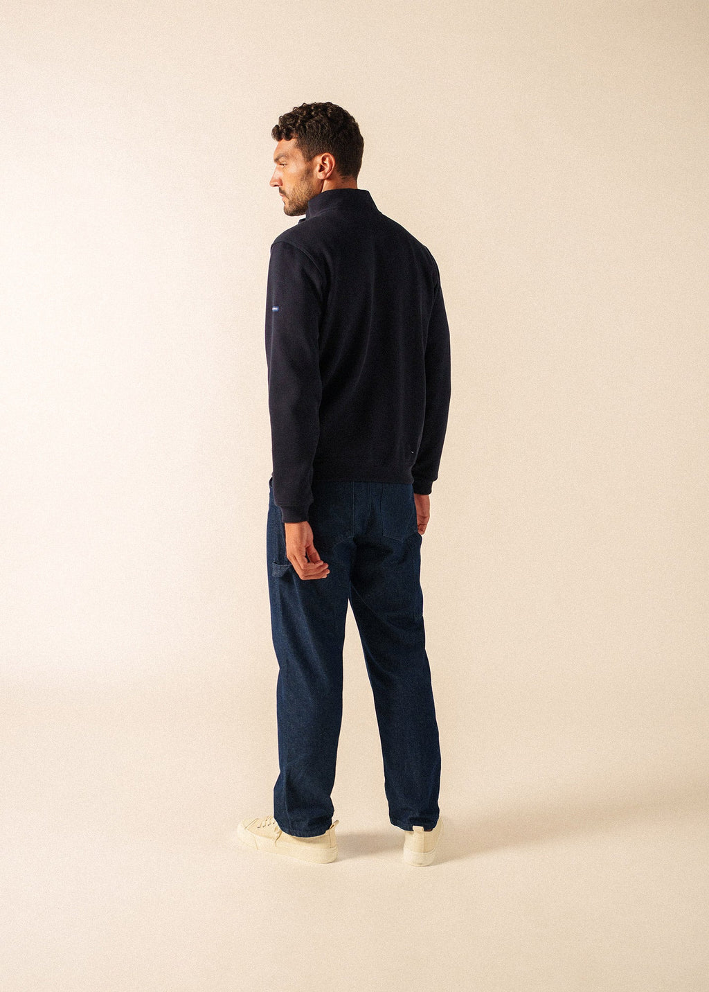 Saint James Matteo full-zip ribbed cardigan (NAVY)