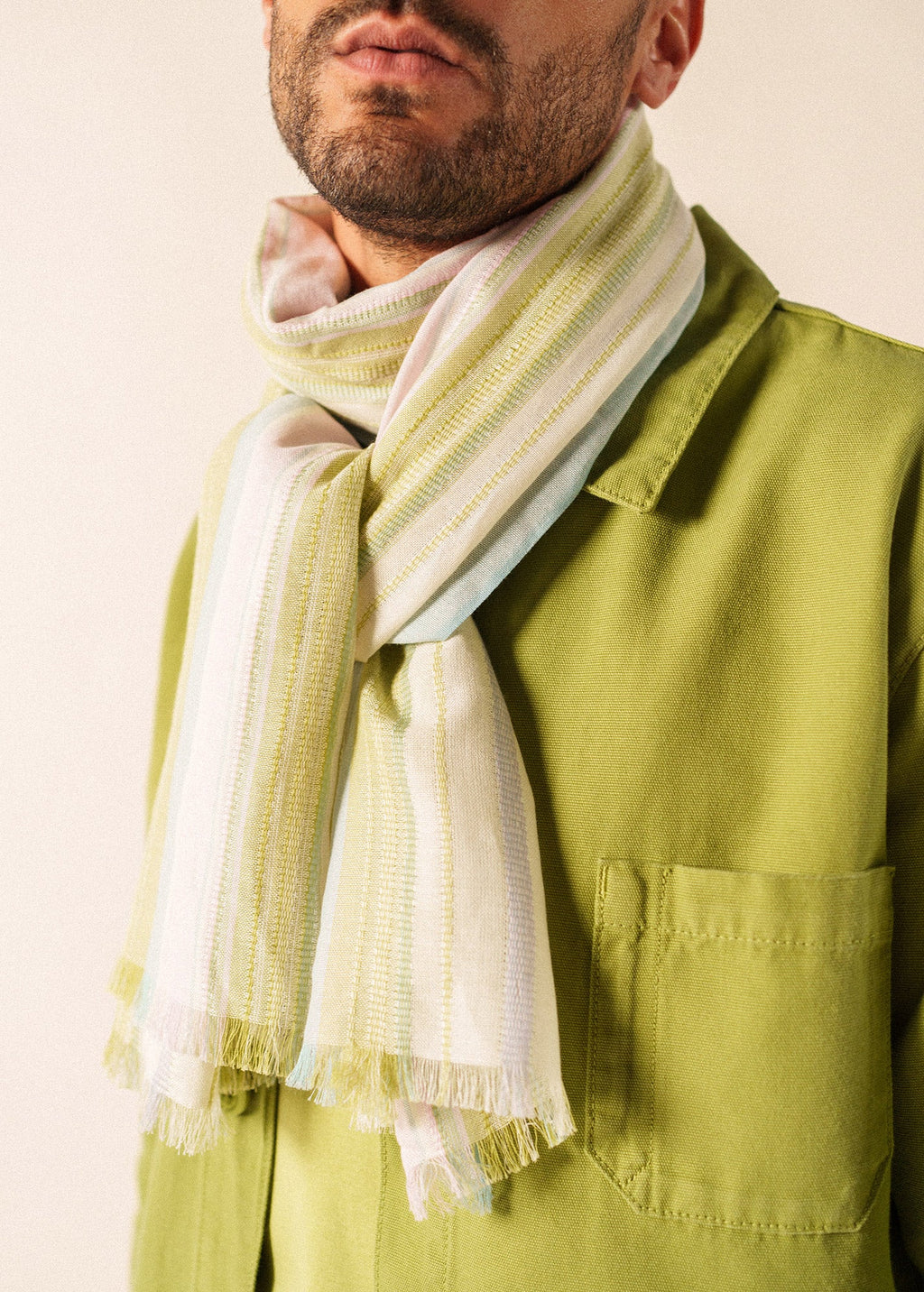 Saint James Multicolored striped scarf (ACCALMIE)