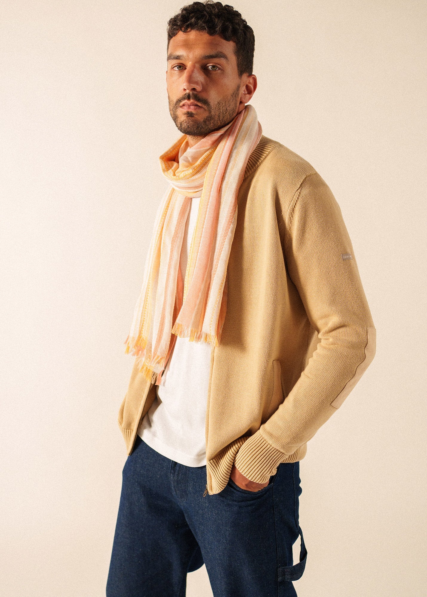 Saint James Multicolored striped scarf (INTERWOVEN EARTH)