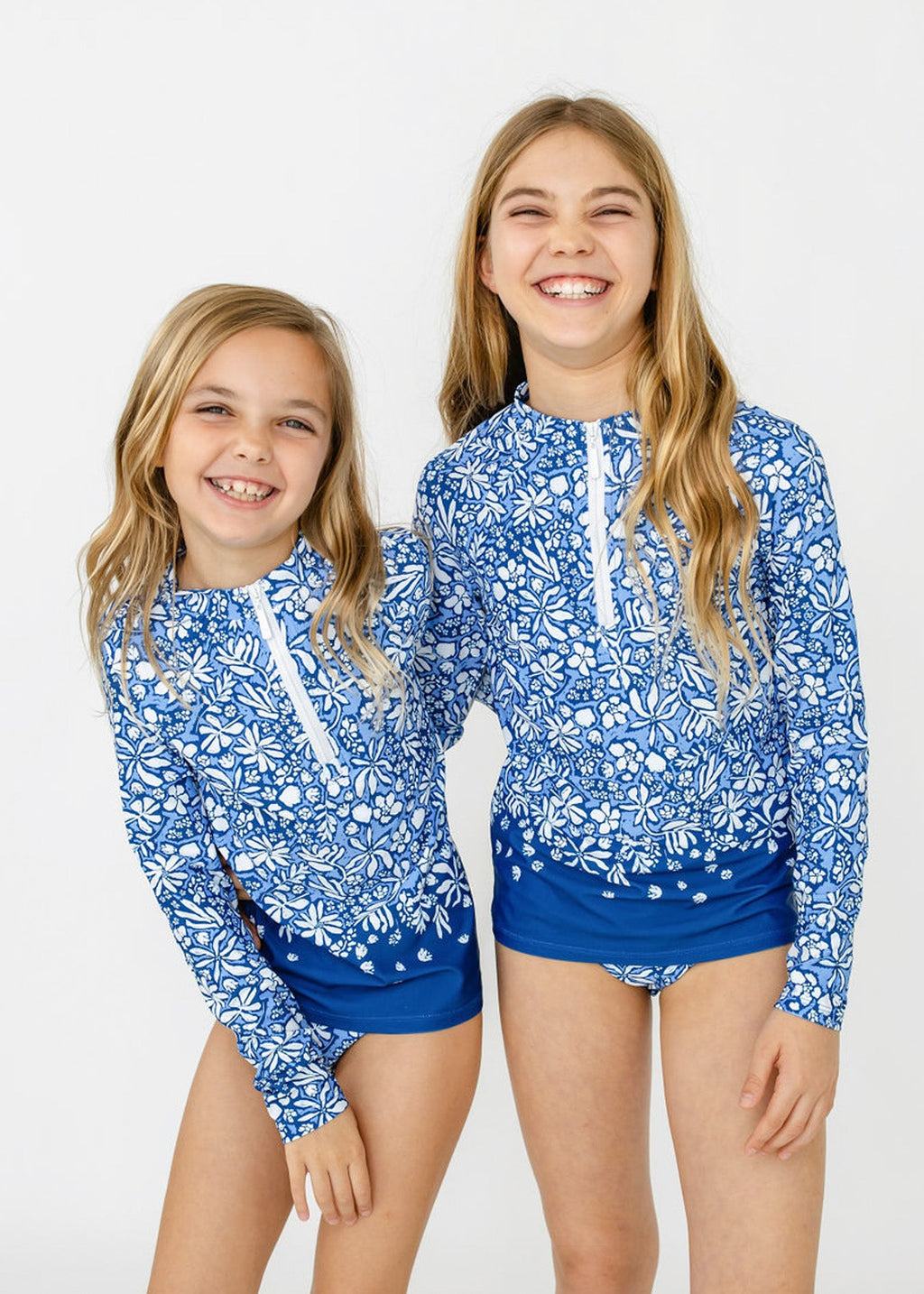 Cabana Life Girls Seaside 3-Piece Long Sleeve Rashguard Set