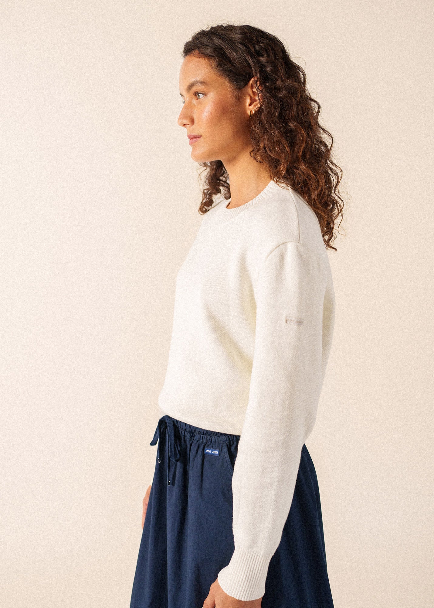 Saint James CAVAILLON Cotton Sweater (IVORY)