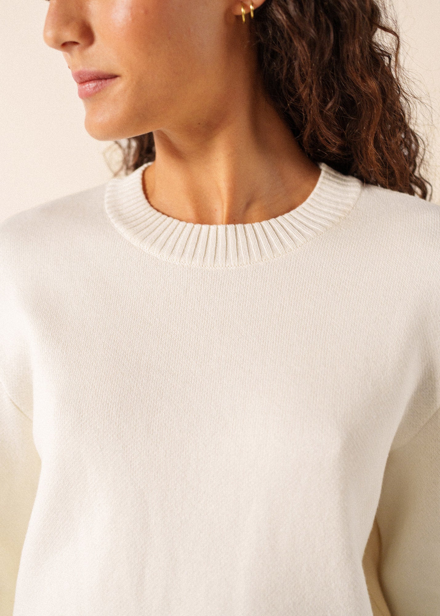 Saint James CAVAILLON Cotton Sweater (IVORY)