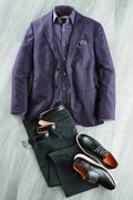 Patrick James Reserve Textured Patch Pocket Sport Coat, Purple