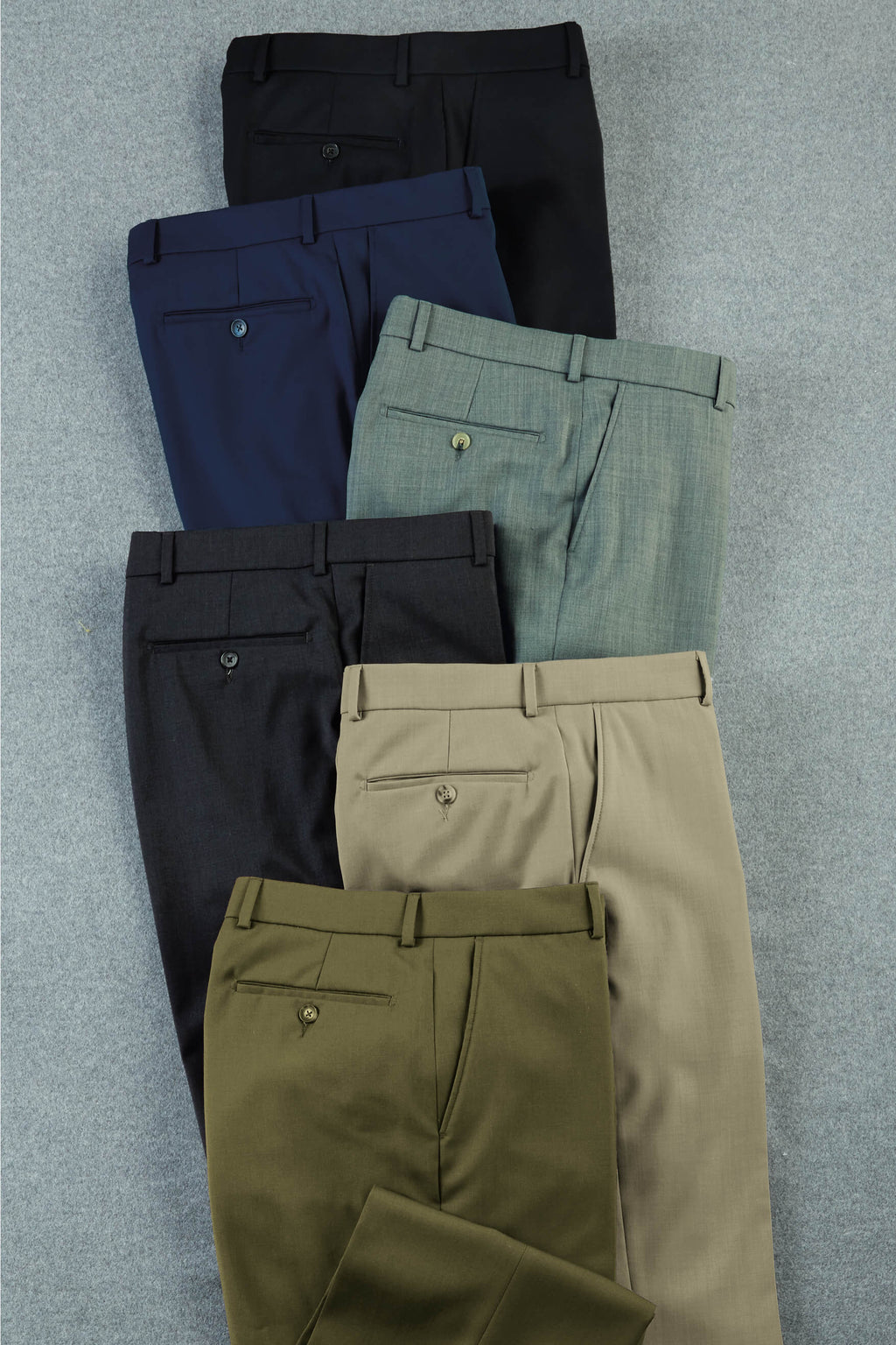 Patrick James Patrick James Gabardine Flat-Front Slacks