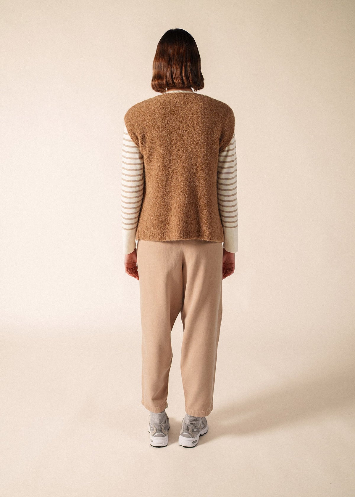 Saint James CADEAC Alpaca Sweater Vest (DARK BEIGE)
