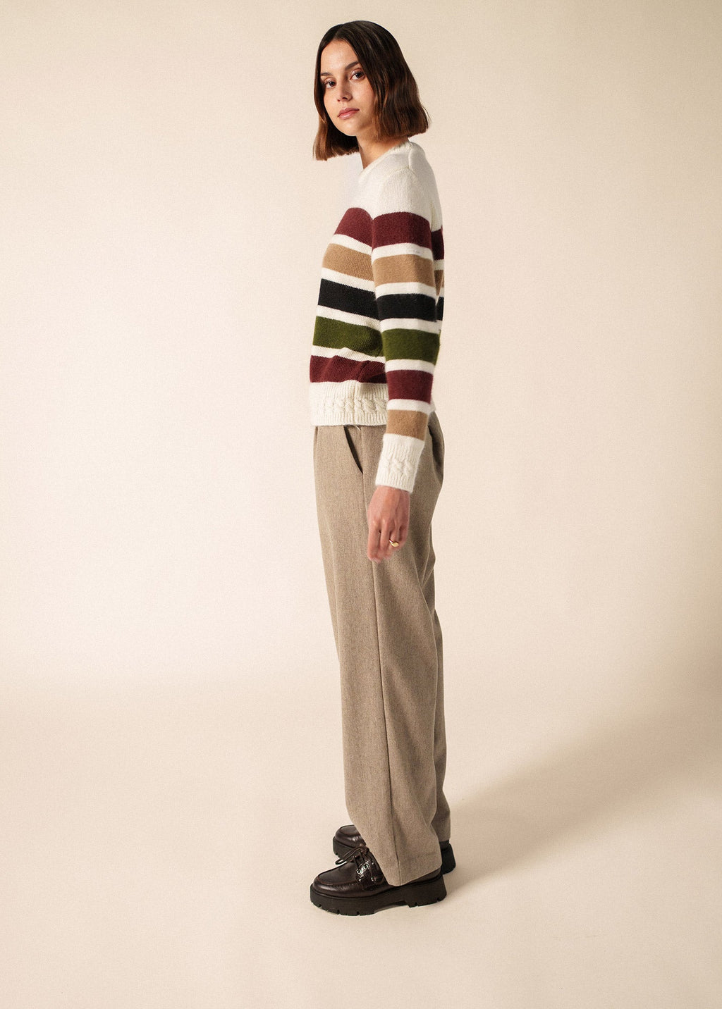 Saint James Andorre Striped Mohair Sweater, Highlands
