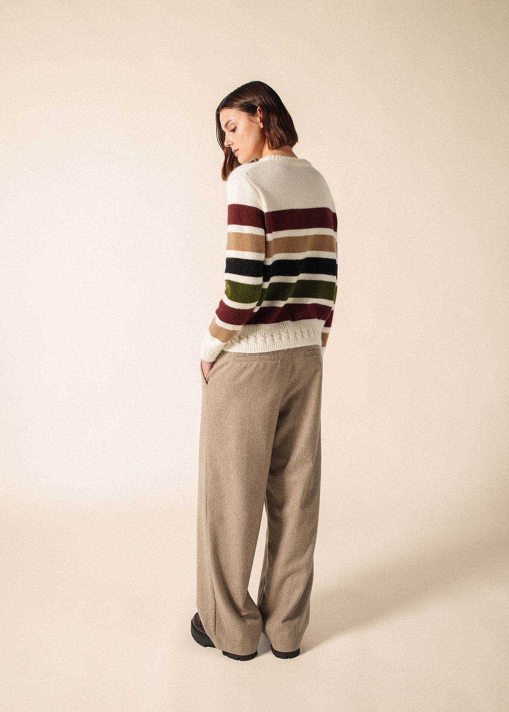 Saint James Andorre Striped Mohair Sweater, Highlands