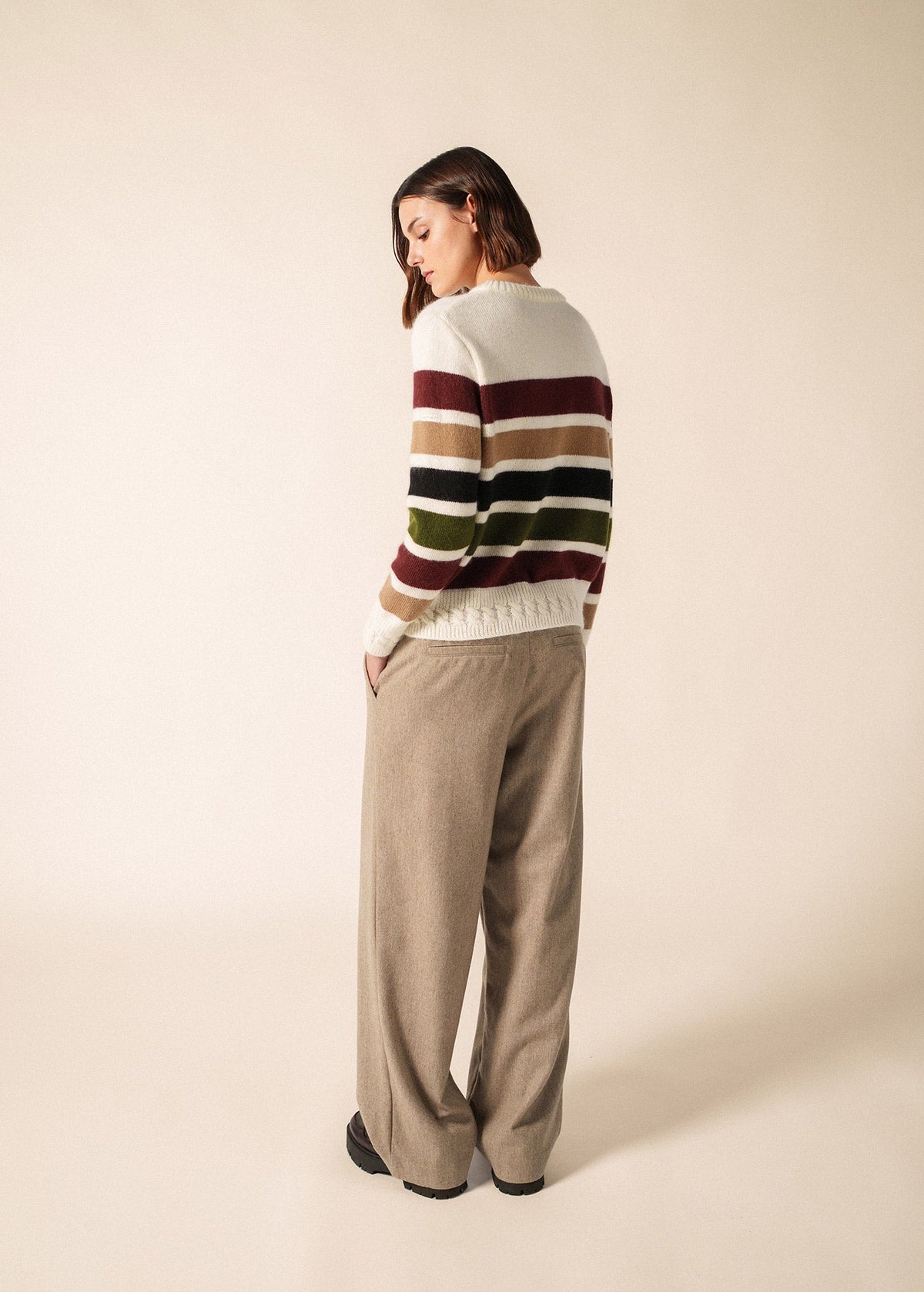 Saint James Andorre Striped Mohair Sweater, Highlands