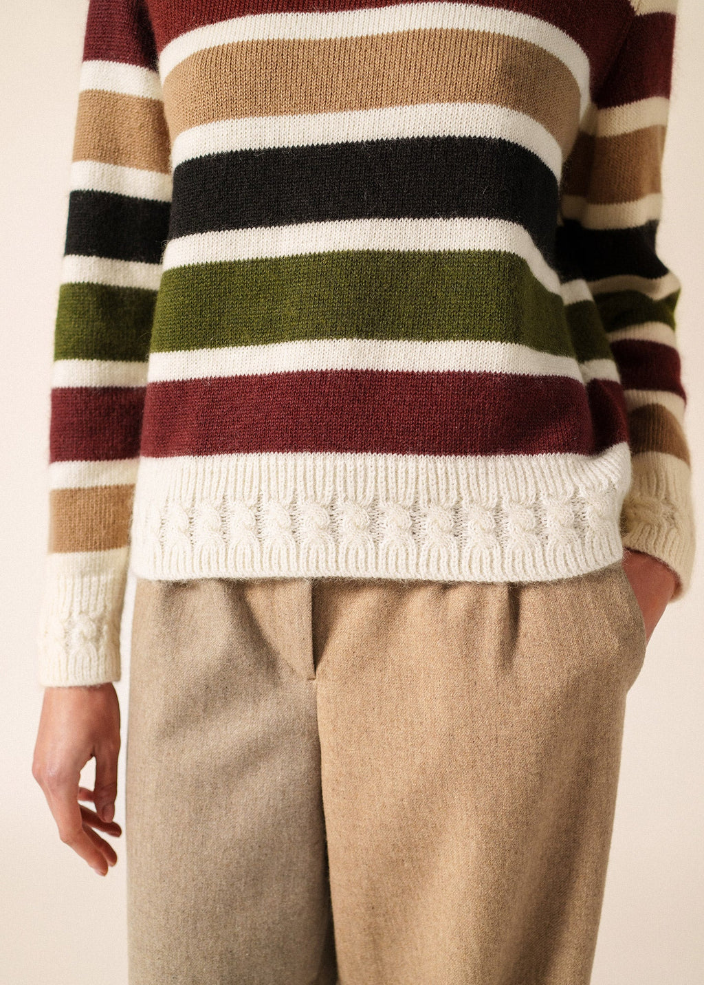 Saint James Andorre Striped Mohair Sweater, Highlands