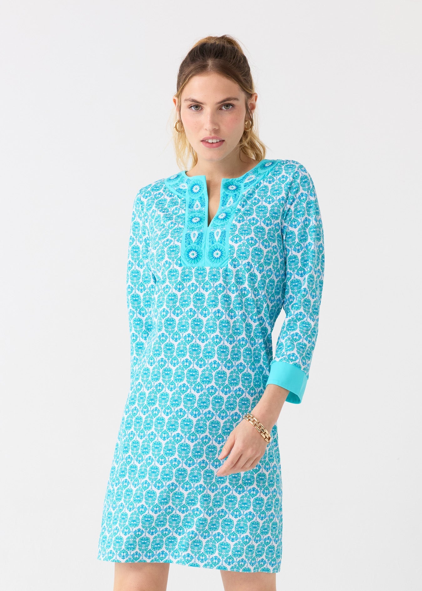 Cabana Life Rosemary Beach Embroidered Tunic Dress