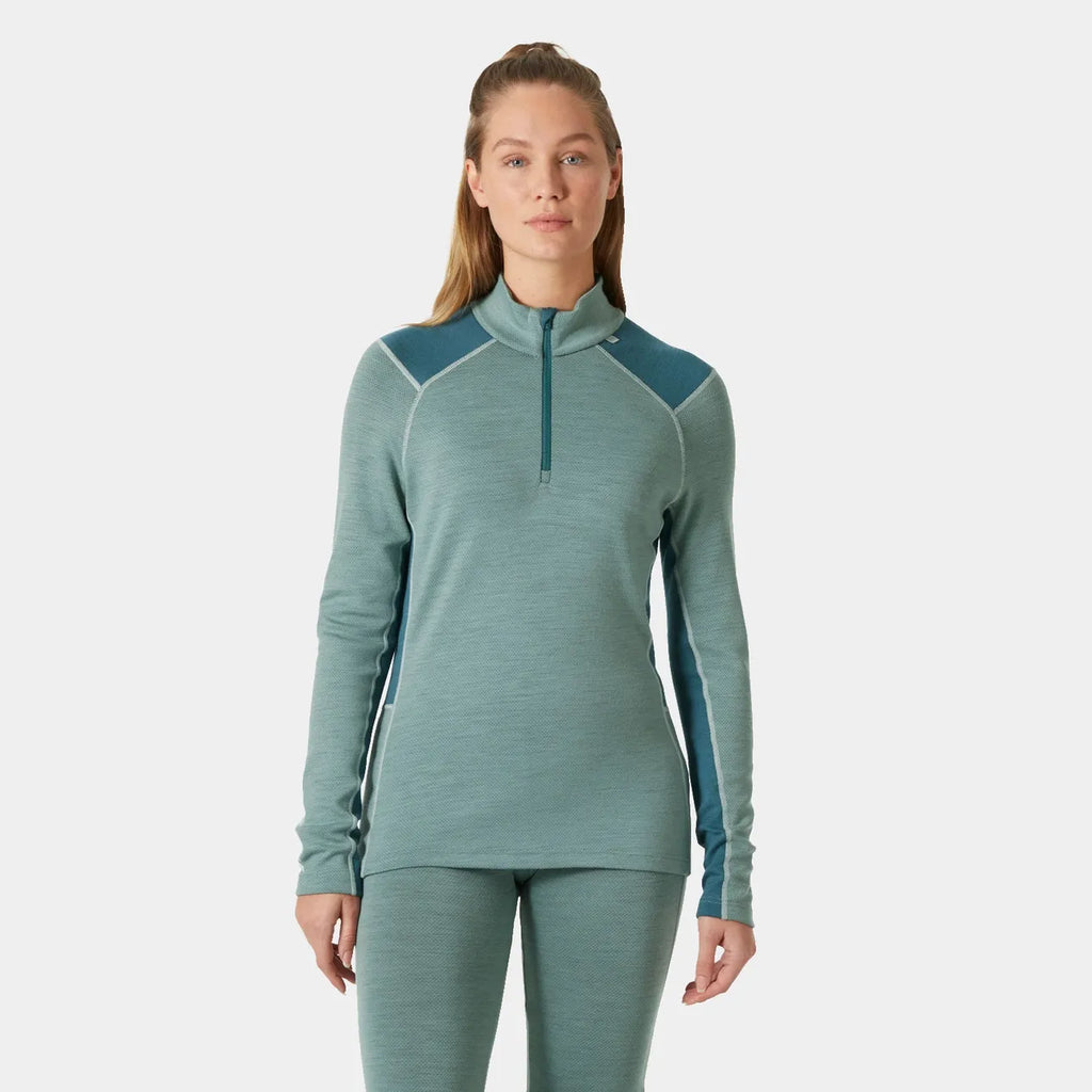 Helly Hansen Women's LIFA® Merino Midweight Half-Zip Base Layer - Emerald