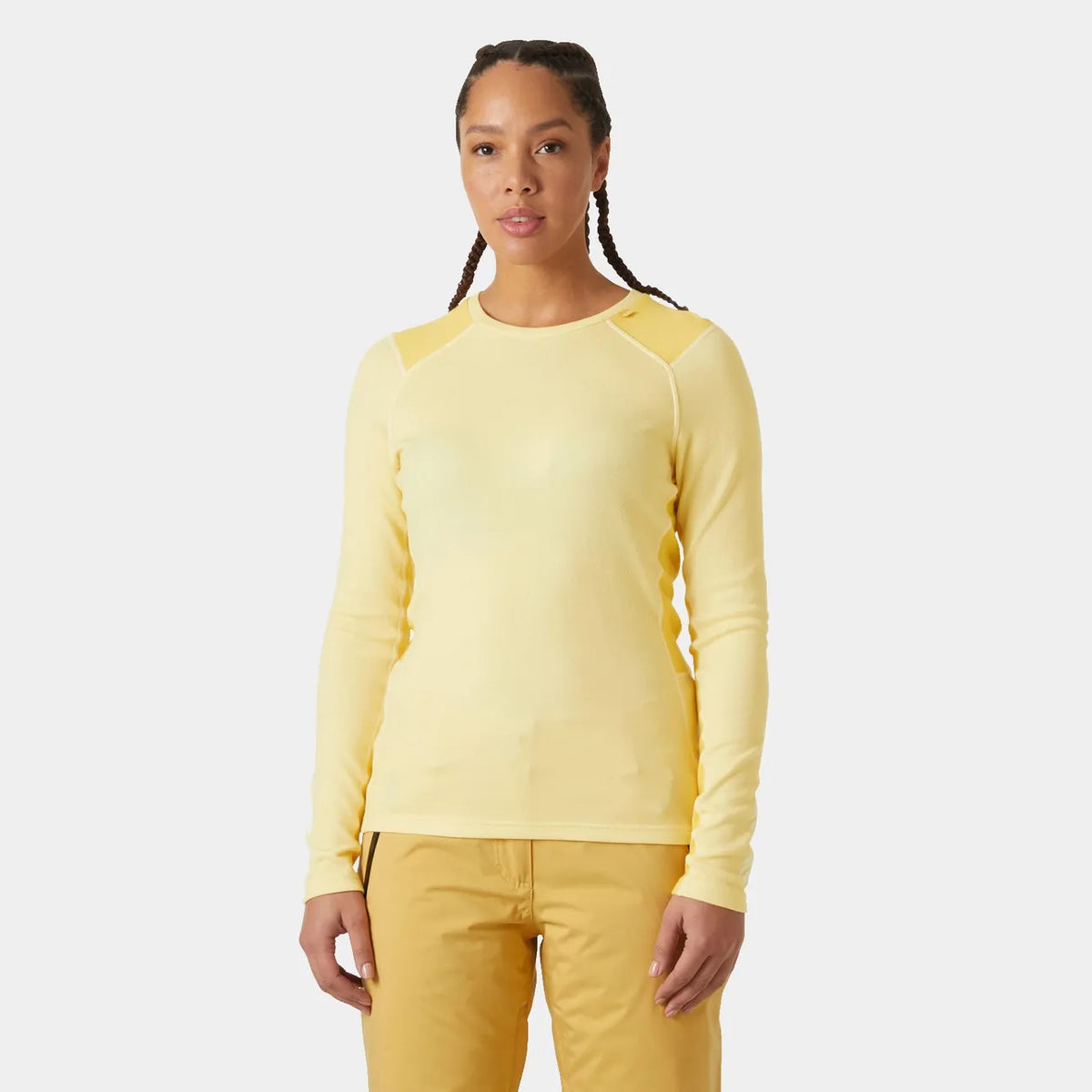 Helly Hansen Women's LIFA® Merino Midweight Crew Base Layer - Yellow Cream