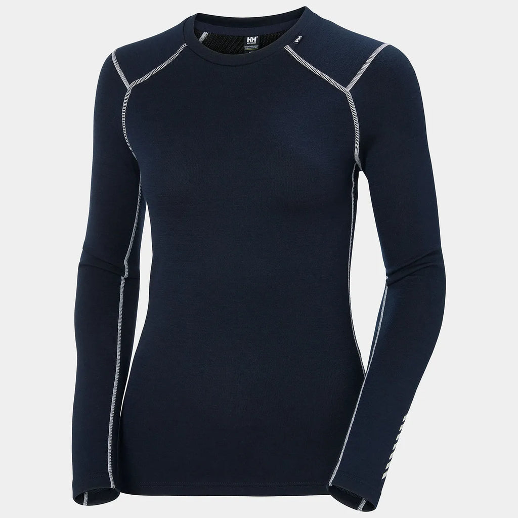 Helly Hansen Women's LIFA® Merino Midweight Crew Base Layer - Yellow Cream